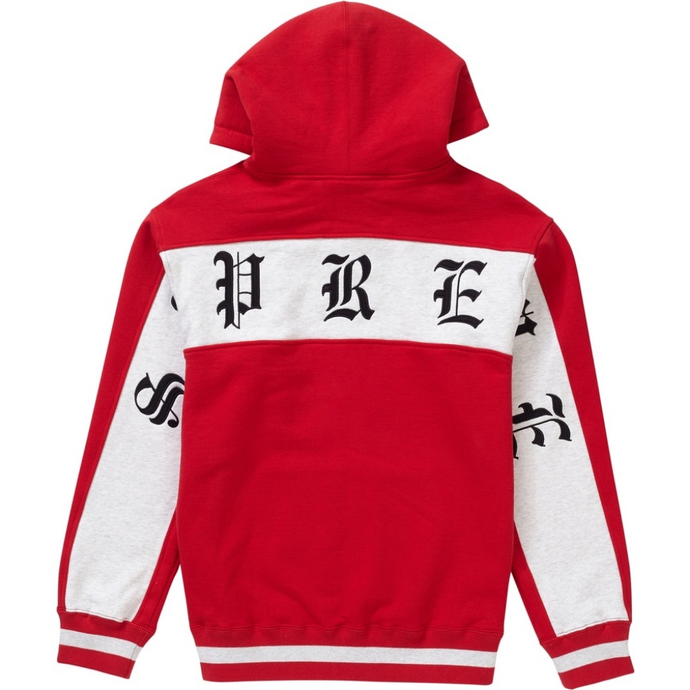 Supreme Old English Stripe Zip Up Hoodie 